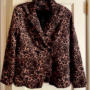 Leopard double breasted jacket